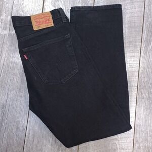 Levis Jeans Mens 31x32 Black 501 XX Original Straight Leg Button Fly Denim Pants